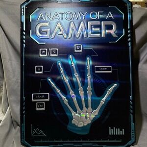 Spring Shop, NEW Metal Sign "Anatomy Of A Gamer"Game Room, Teen Room, Man Cave